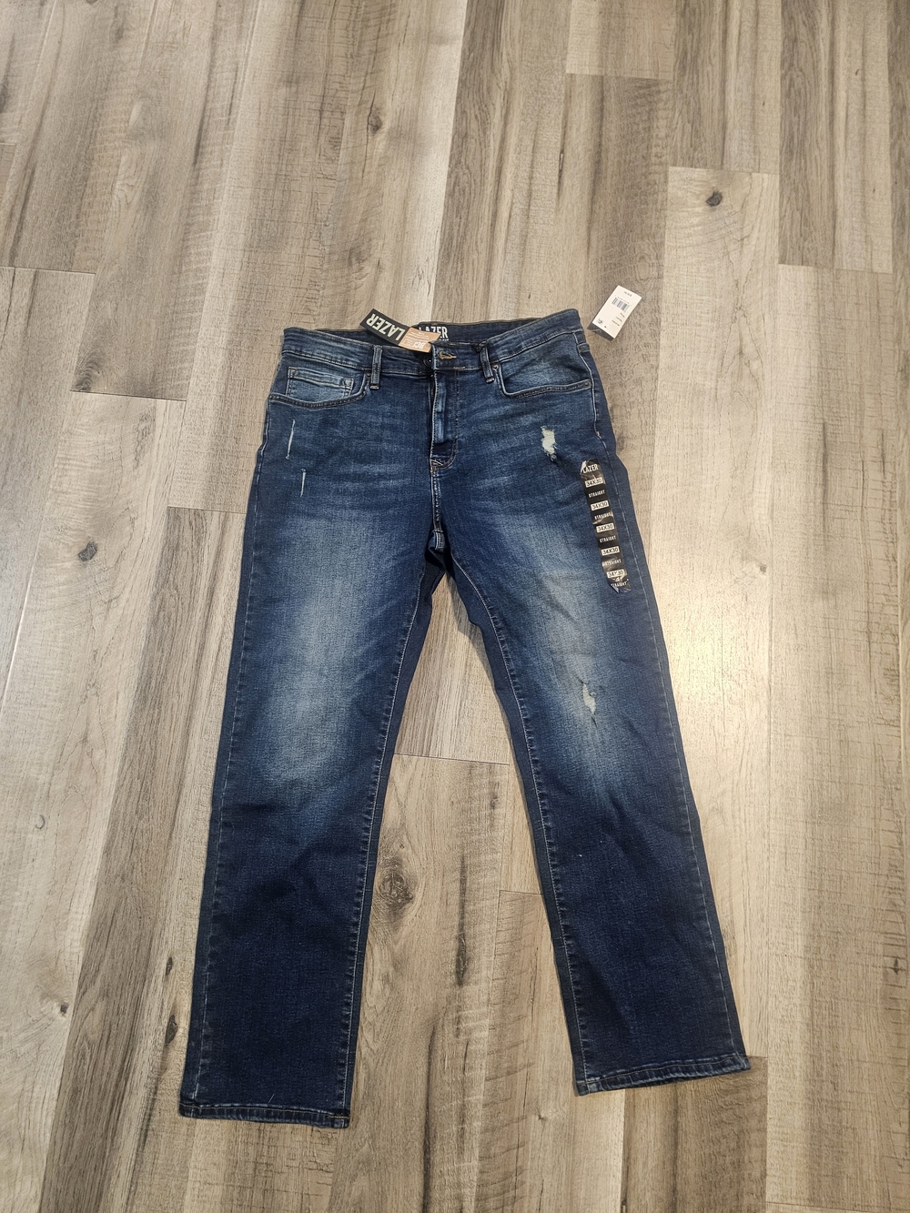 Slim Straight Men's Jeans in Medium Blue by LAZER